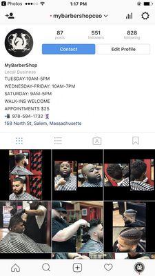 FOLLOW OUR INSTAGRAM TO SEE THE LATEST UPDATES @mybarbershopceo