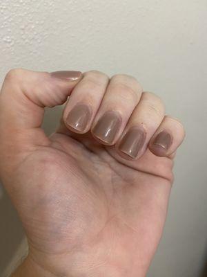 Gel polish not covering