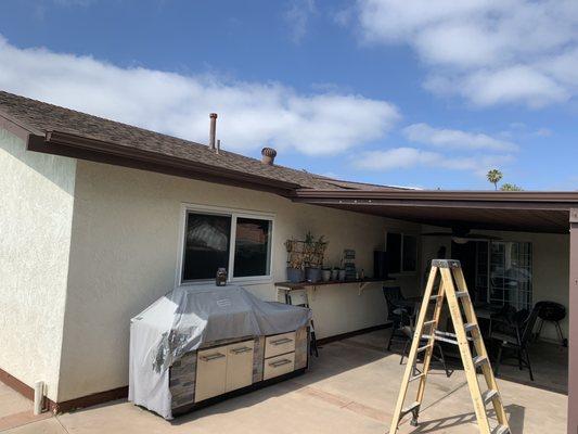 Gutters on patio