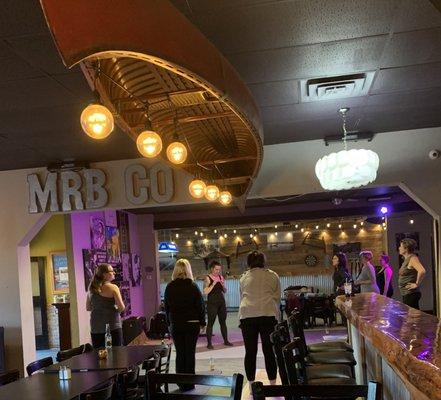 Beer Yoga led by local instructor Kerri Sharp.