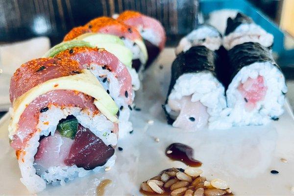 Sayonara Roll (left) & Yellowtail Roll