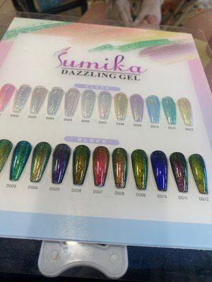 Metallic gel polish choices