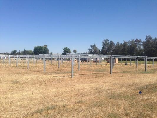 Solar panel mount construction in Biggs, CA