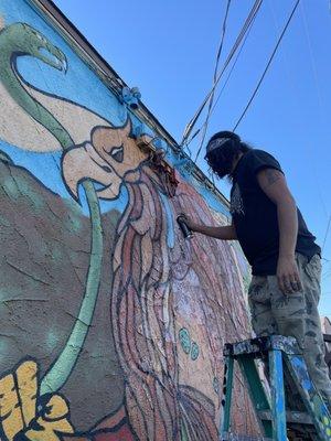 Saticoy mural, restoration project: building community with art!