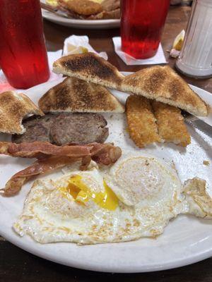 This is the Breakfast Plate, I got flour tortillas, they were soft and delicious. The different salsa's were all good.