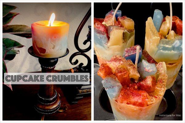 Cupcake Crumbles Scented Pillar Candle. The Soothing, Warm Scents of Autumn, in a Pillar!