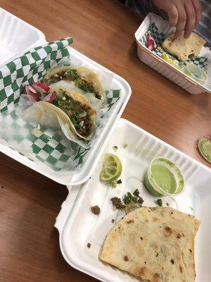 Quesadilla & tacos