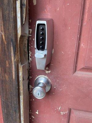 Lock installation.