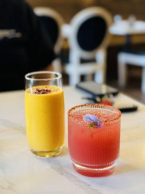 Mango Lassi & Hibiscus Mocktail