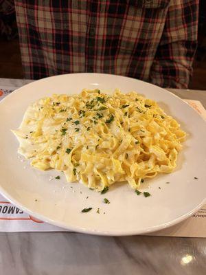 Fettuccine Alfredo. This portion was huge and delicious.