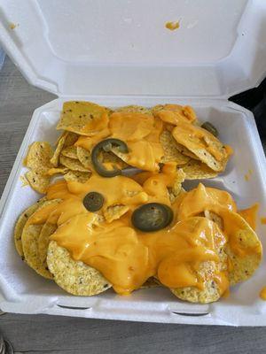 Nachos with extra jalapeños