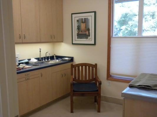 kitty exam room, quiet and cozy