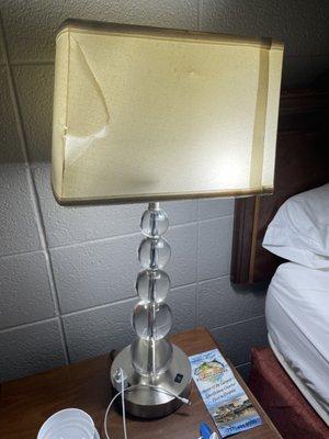 The raggedy lamp shade.