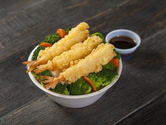 #17 Shrimp Tempura w/Steamed Veggies Bowl