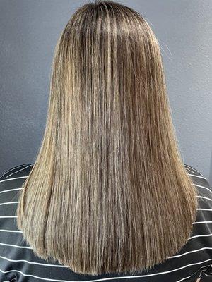 Originally wanted blonde ombré balayage, but it turned out great anyway