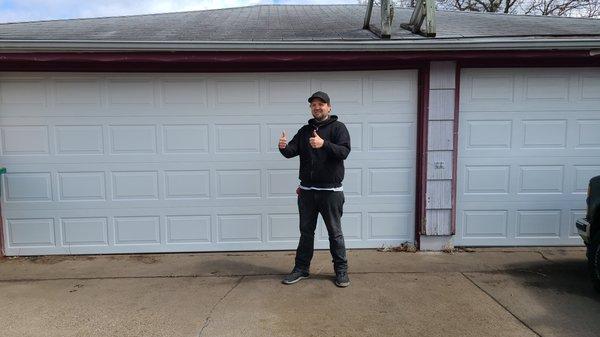 Garage door replacement in Brooklyn Center Minnesota.