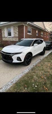 Clean Blazer RS with tire shine