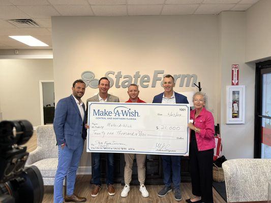 A good neighbor donates $21k to Make-A-Wish