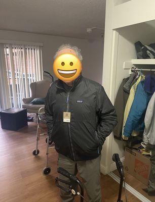 Happy customer in his new jacket!