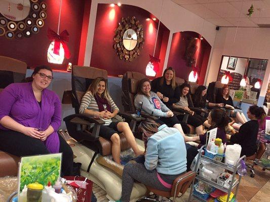 Wedding party at AQ Nails