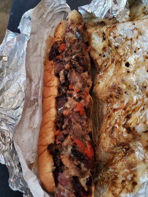 Brisket dog (really big, good hot dog, not too sure about the brisket..)