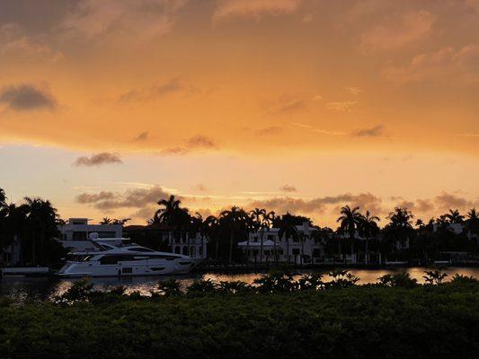 Sunset at Bernie's cafe