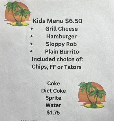 Kids Menu