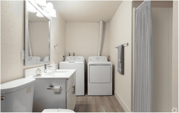 Basement Bathroom and Washer / Dryer