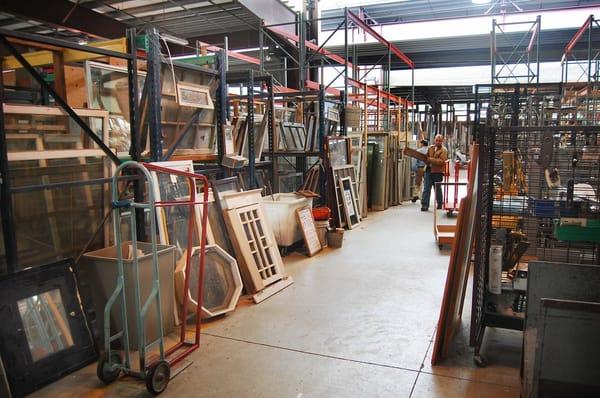 Our 53,000 sq.ft warehouse carries a  variety of used building materials, all priced 50-90% less than retail or market value.