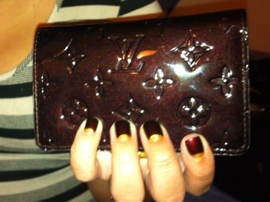 Best Manicures by Chin, she is awesome and her work is very professional. Half moon style O.P.I GermAn- acure and Gold glitter!