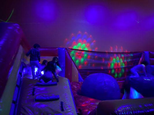 Glow in the dark floor is lava setup!