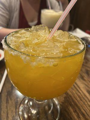 On the rocks mango margarita