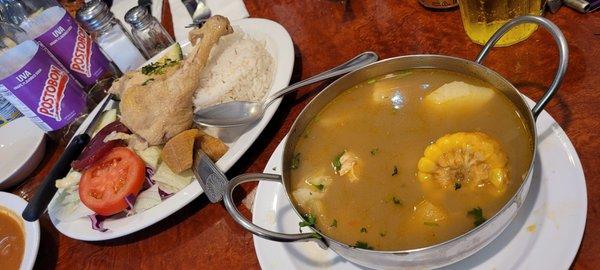 El sancocho de gallina una delicia. Unica de colombia