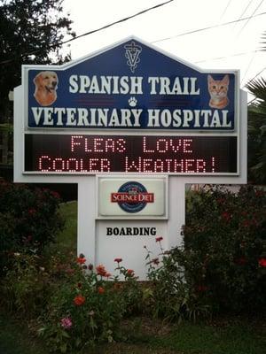 Main sign on Spanish Trail Road