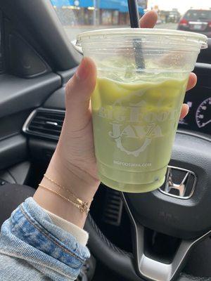 iced soy matcha with mint--sooo good!!