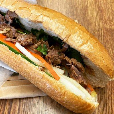 Pork braised in coconut juice banh mi. (Special for Lunar New Year)