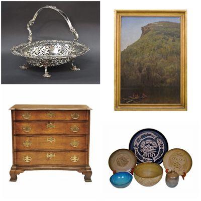 Sterling silver, fine art, furniture, pottery & more