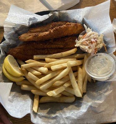 Cajun fish and chips