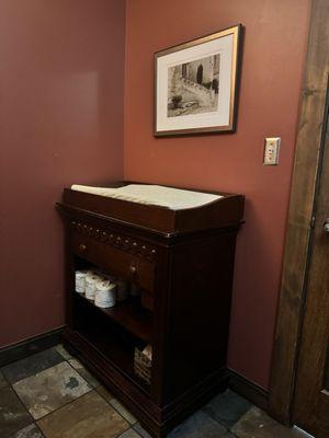 Changing table in restroom