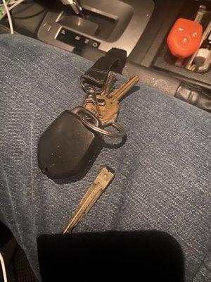 Old broken key.