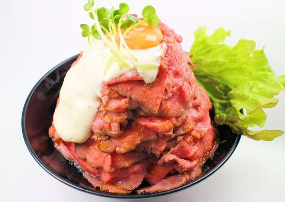 Orijinal American "Slice Beef DON"with Jidori Raw Egg