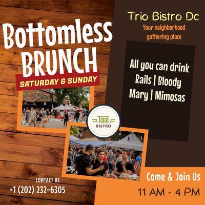 Brunch lovers, unite! Get your appetites ready for a brunch experience like no other at Trio Bistro DC.