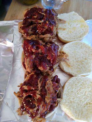 3 brisket sandwiches