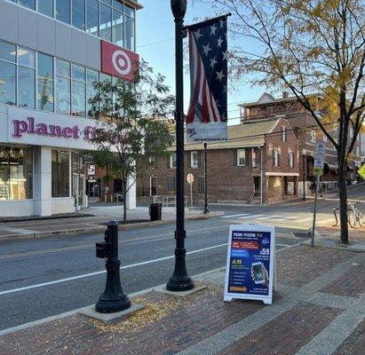 In front of Planet Fitness&Target