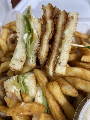 Chicken Cutlet Club Sandwich.