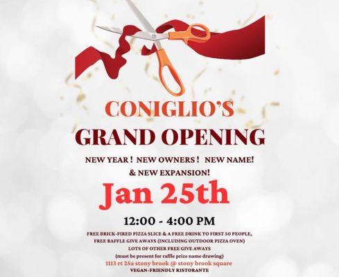 Grand opening notice - 1/25/25 12:00 - 4:00 PM