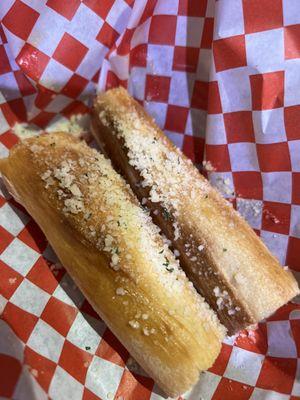 BREAD STICKS-YES, it's just pizza dough, garlic and parm, BUT it's how they do it that makes them SOOOOOOOOO good!