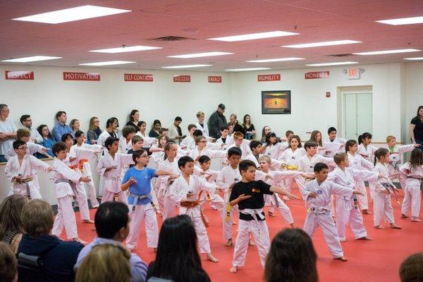 Achieve Taekwondo belt promotion ceremony.