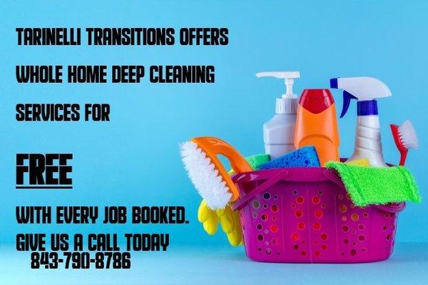 FREE IN HOME DEEP CLEANING WITH EVERY JOB BOOKED!