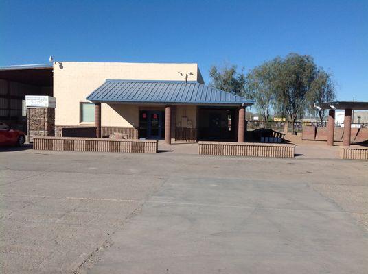 Office on Wetmore (N.E.) Location. We share yard with Green Valley Decorative Rock. So you can get block and pavers from us, rock from them.